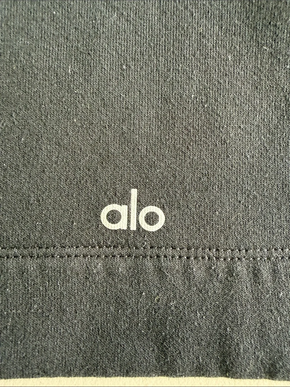 Alo Yoga Black Vintage Cropped Bae Hoodie, Black